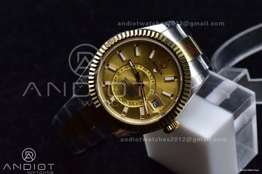 YG Edition 1120 Noob on Best SS SS Bracelet YG YG A23J Dial Skydweller Durable 0911